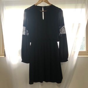 Black Express Thigh Length Dress